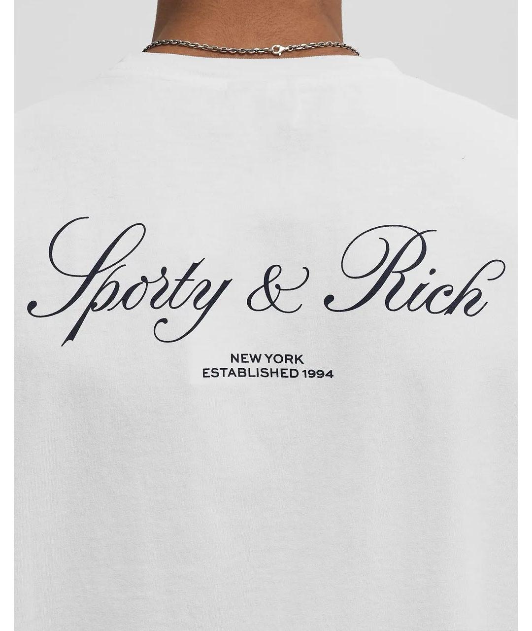 SPORTY AND RICH Белая хлопковая майка, фото 3
