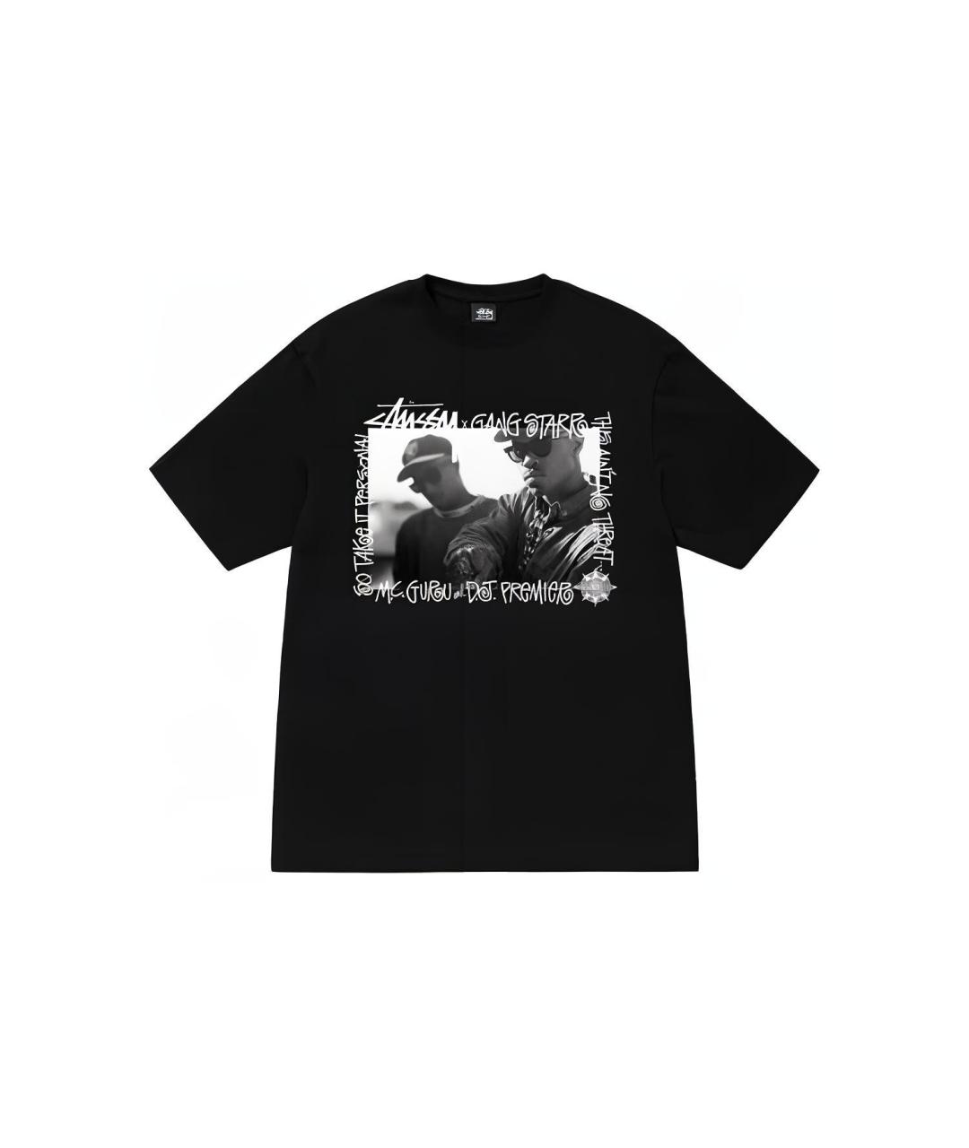 STUSSY Черная футболка, фото 1
