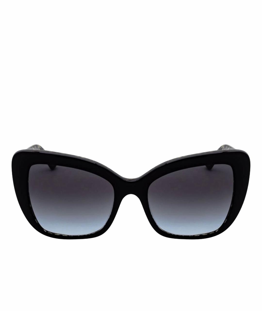 DOLCE&GABBANA Черные пластиковые солнцезащитные очки, фото 1