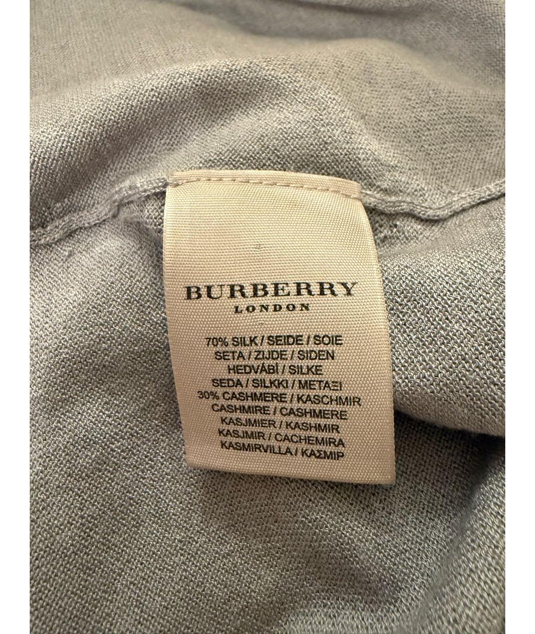 BURBERRY Серое шелковое повседневное платье, фото 3