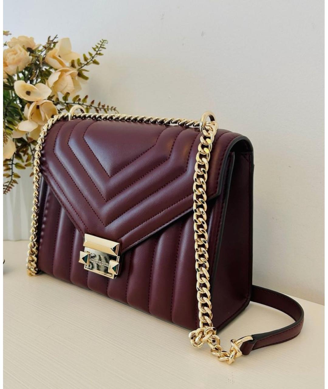 MICHAEL MICHAEL KORS Бордовая сумка через плечо, фото 6