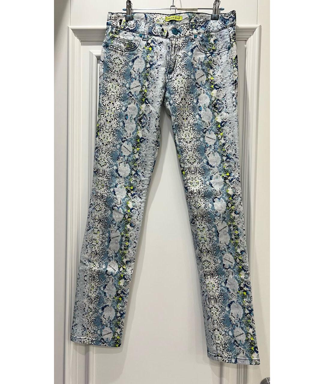 VERSACE JEANS COUTURE Мульти хлопковые джинсы слим, фото 8