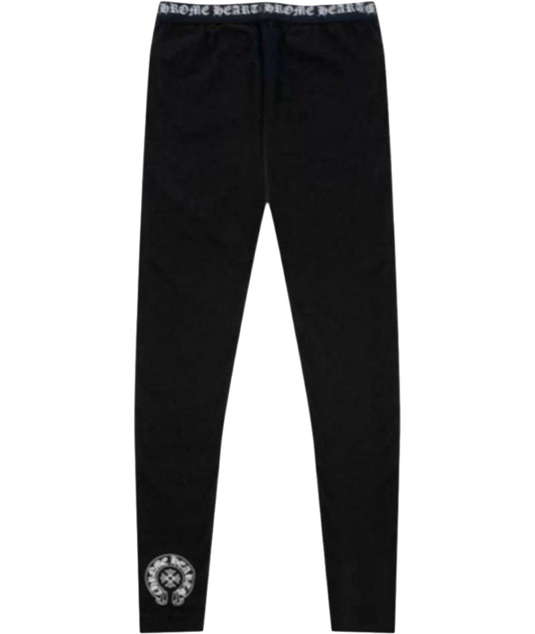 CHROME HEARTS Черные хлопковые леггинсы и велосипедки, фото 1