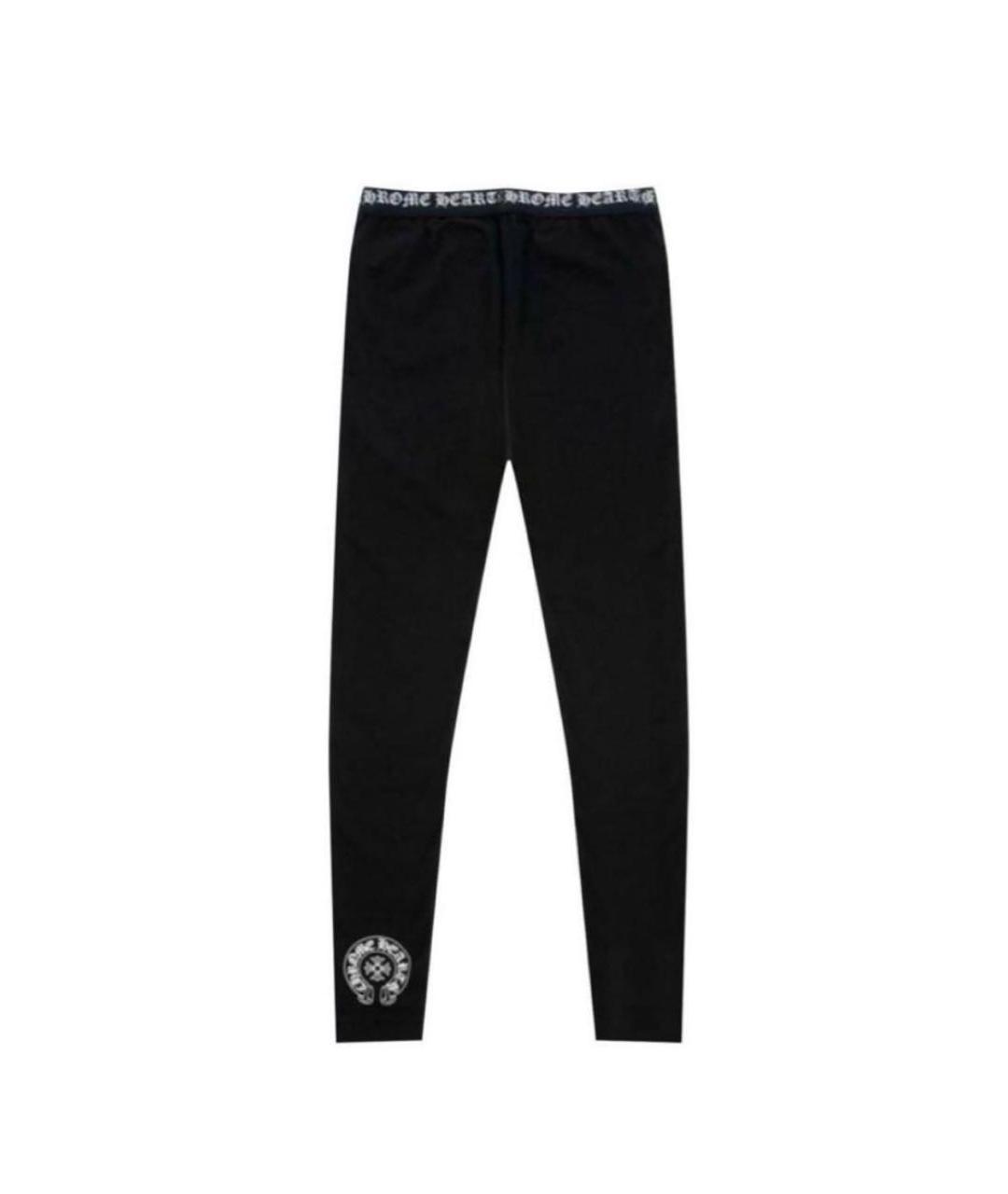 CHROME HEARTS Черные хлопковые леггинсы и велосипедки, фото 5
