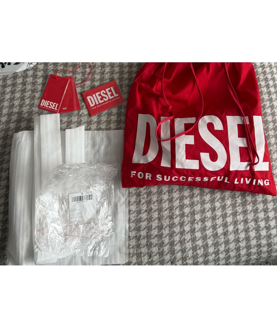 DIESEL Черная кожаная сумка с короткими ручками, фото 7