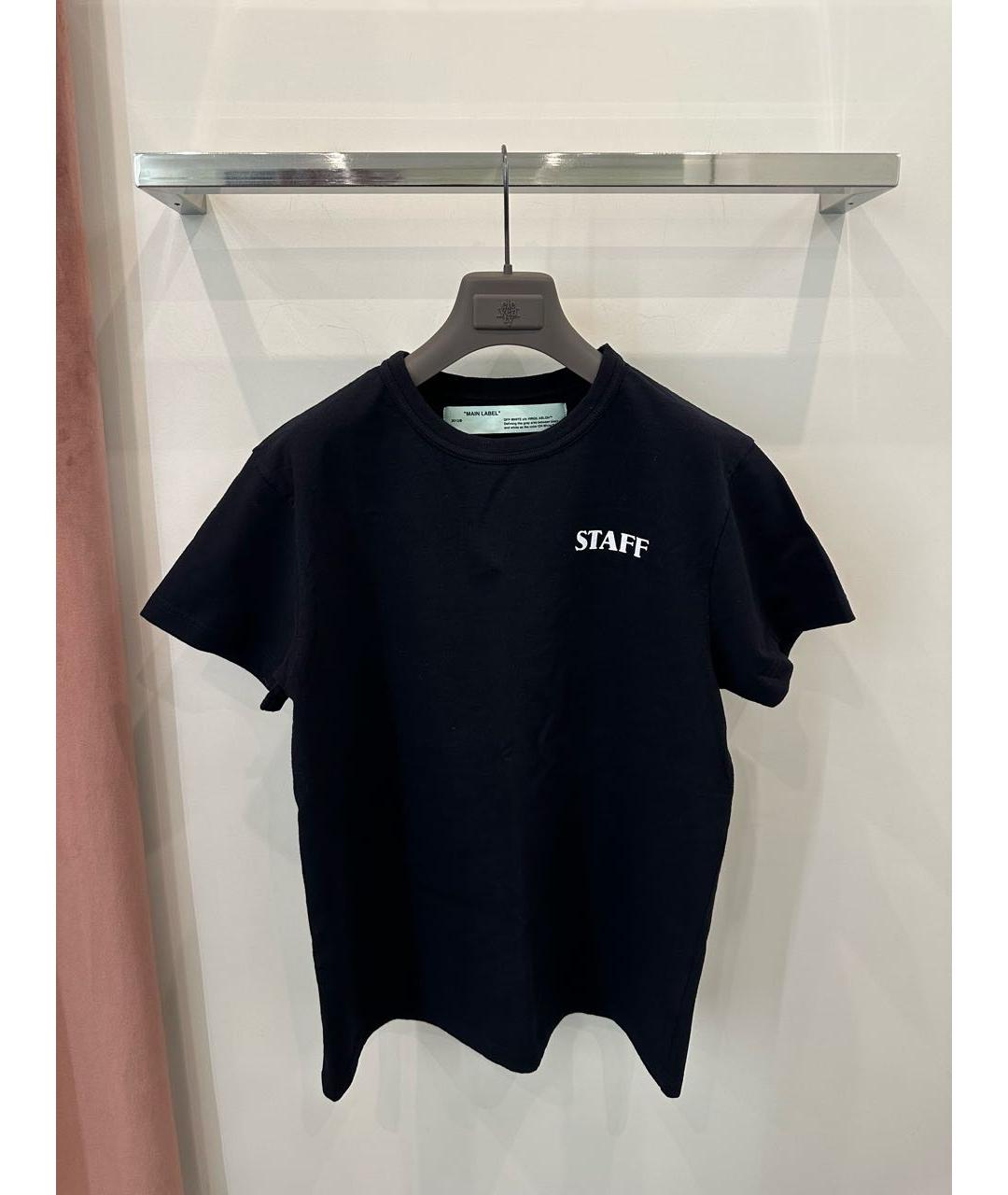 OFF-WHITE Черная хлопковая майка, фото 9