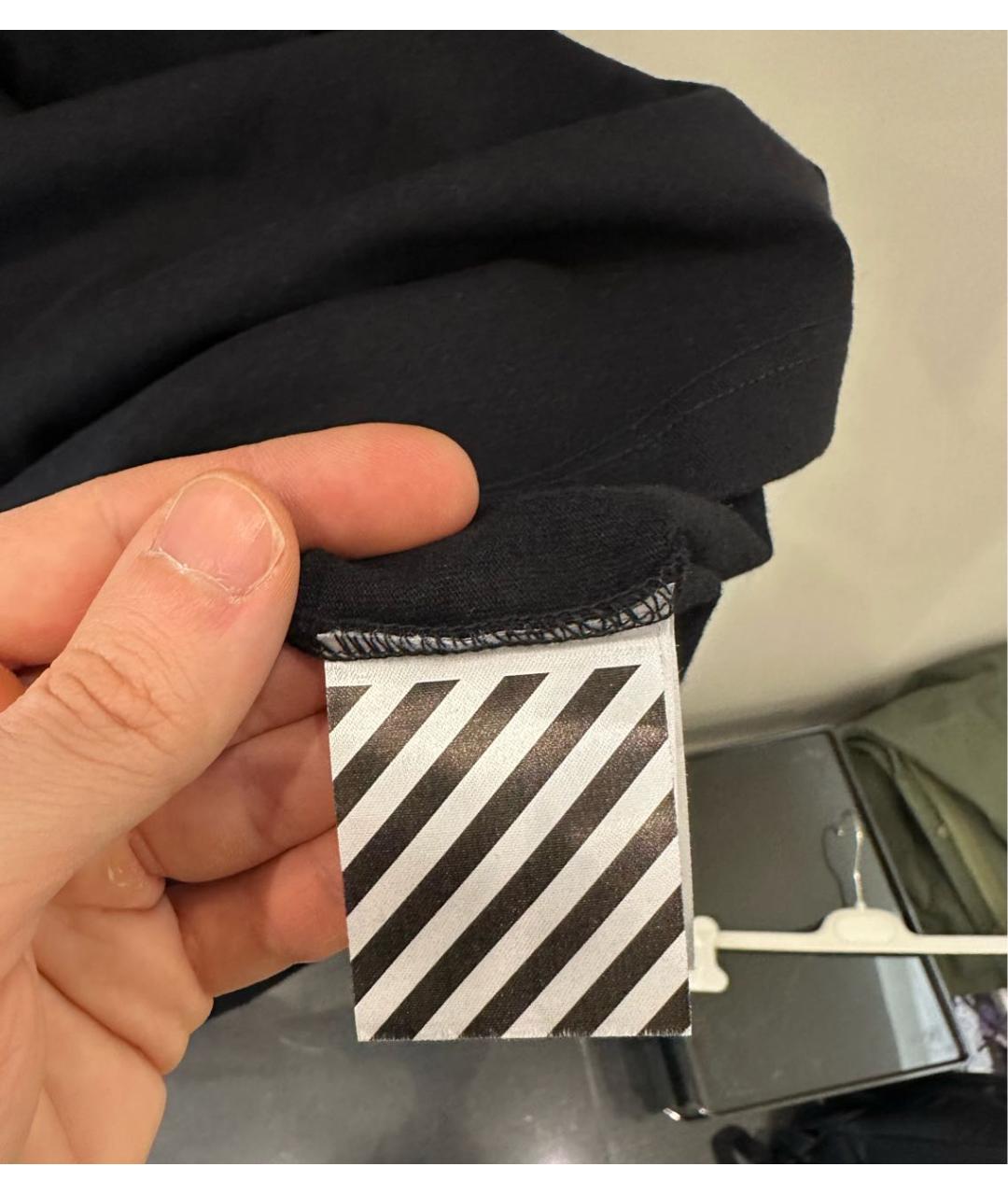 OFF-WHITE Черная хлопковая майка, фото 4