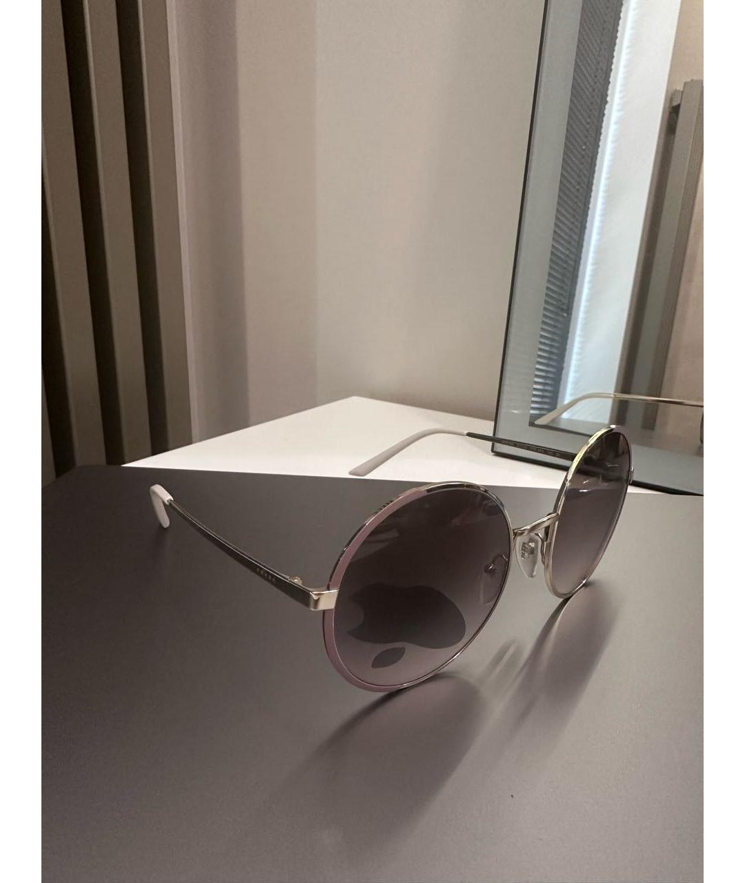 PRADA Розовые металлические солнцезащитные очки, фото 2