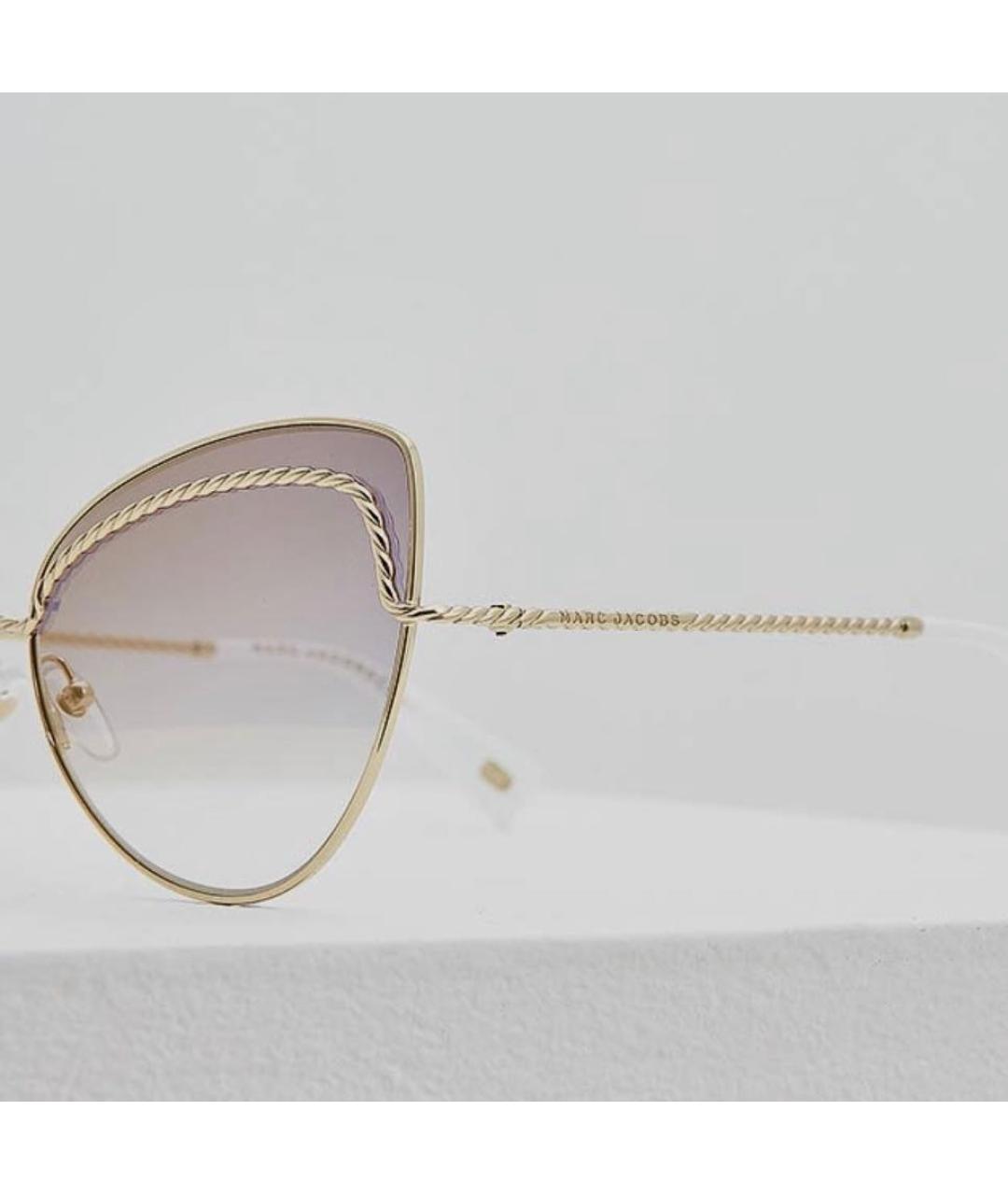 MARC JACOBS Золотые металлические солнцезащитные очки, фото 4