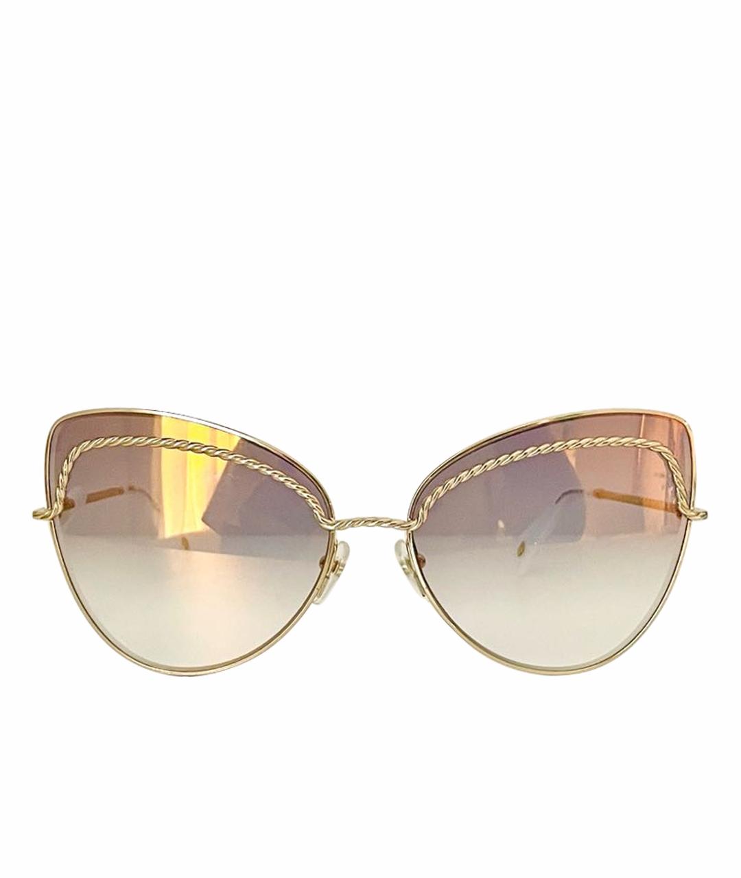 MARC JACOBS Золотые металлические солнцезащитные очки, фото 1
