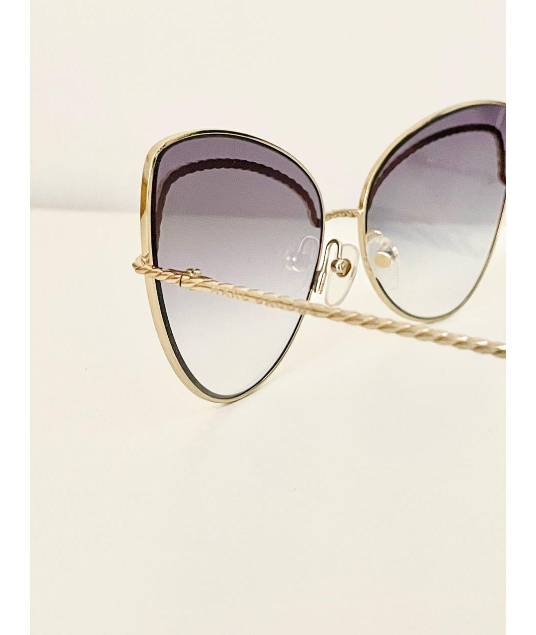 MARC JACOBS Золотые металлические солнцезащитные очки, фото 3