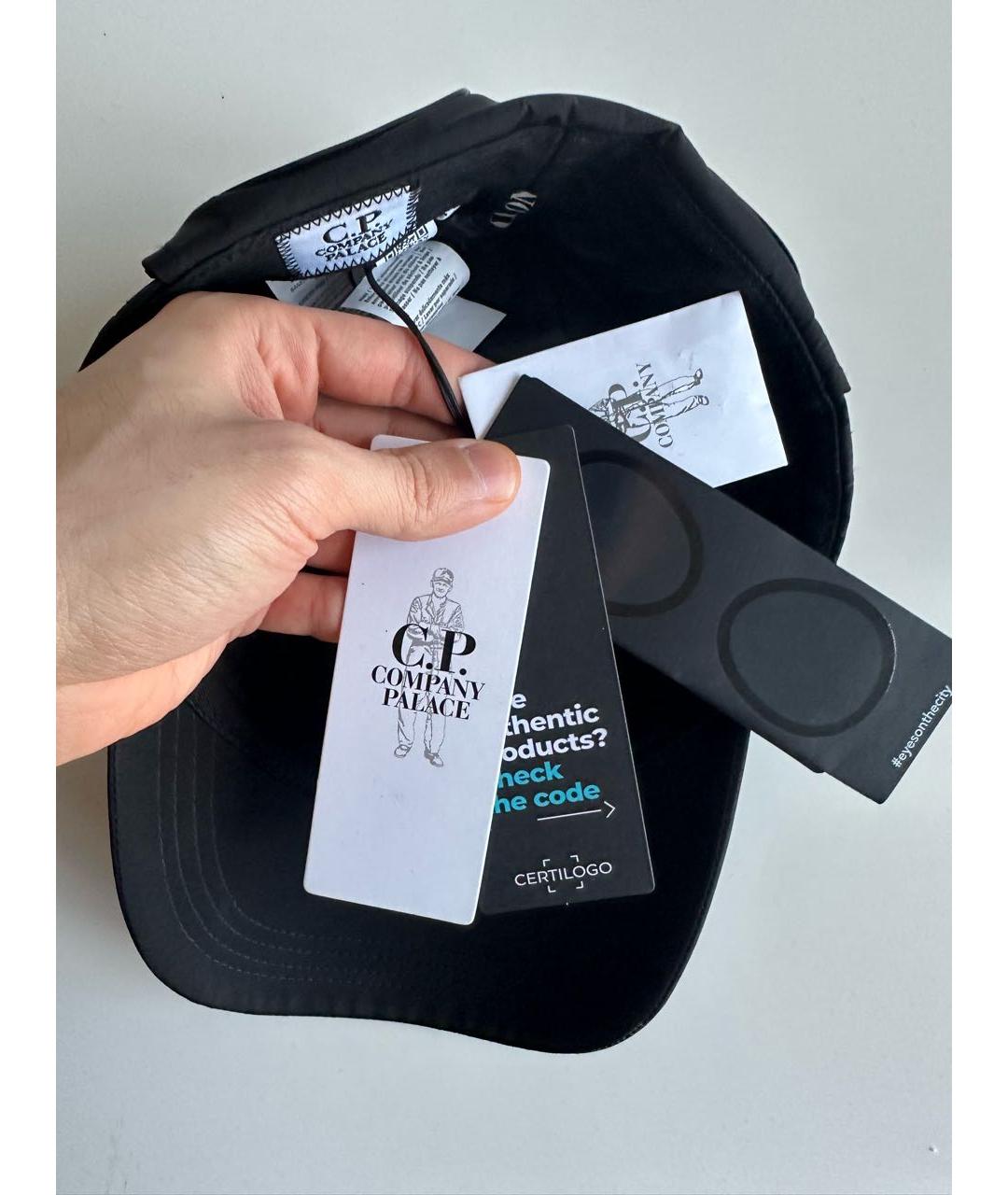 CP COMPANY Черная синтетическая кепка/бейсболка, фото 6