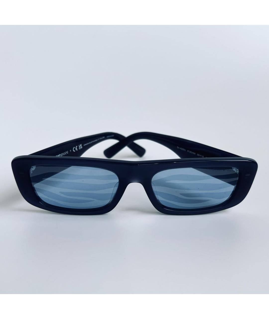 EMPORIO ARMANI Темно-синие пластиковые солнцезащитные очки, фото 6