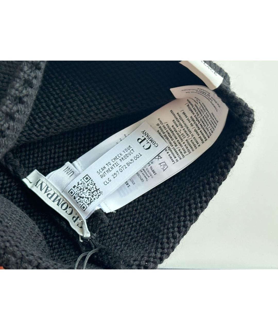 CP COMPANY Черная хлопковая шапка, фото 4
