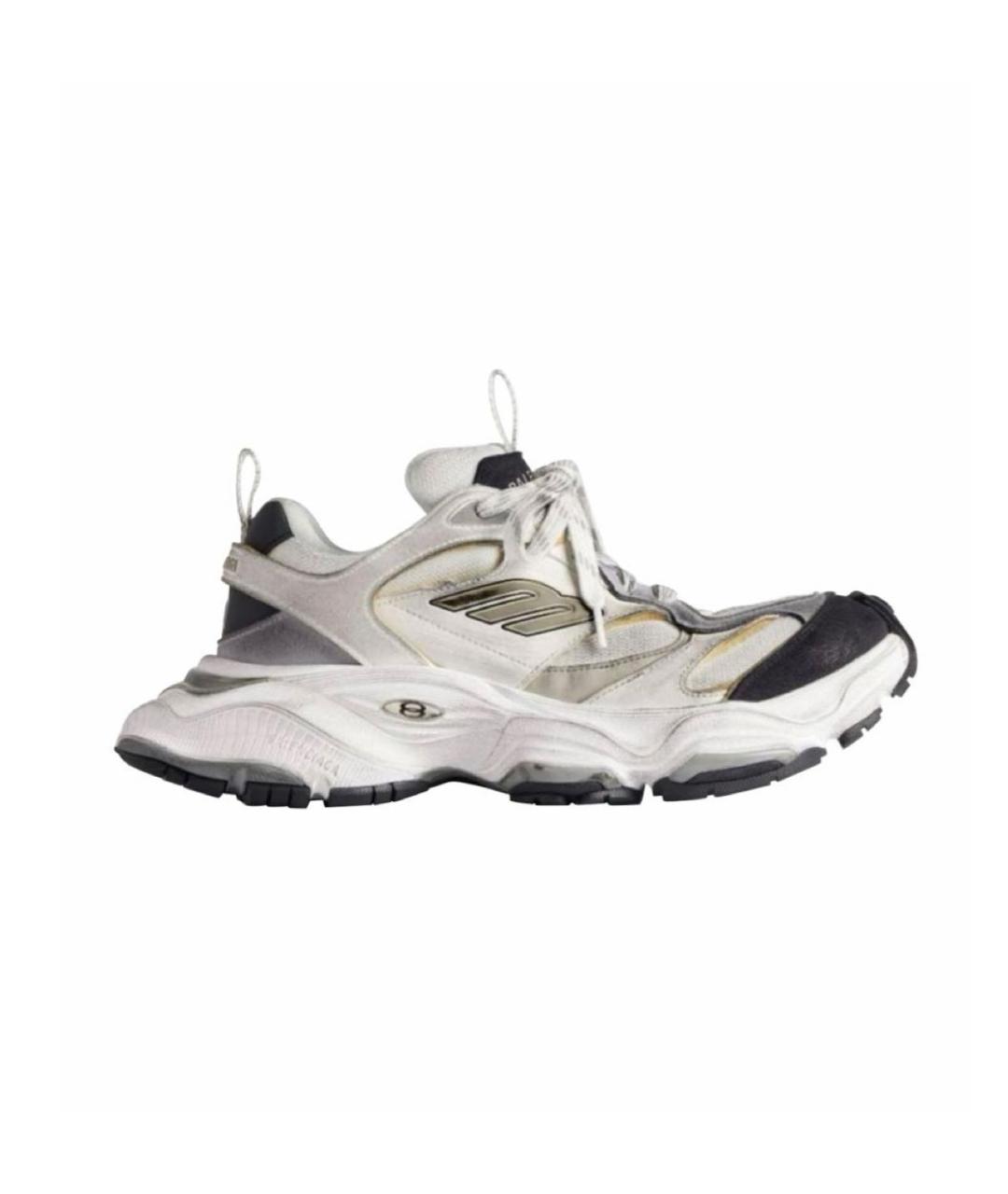 BALENCIAGA Серые кожаные кроссовки, фото 1