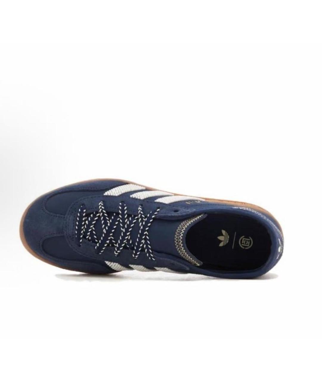 ADIDAS Темно-синие замшевые кроссовки, фото 3