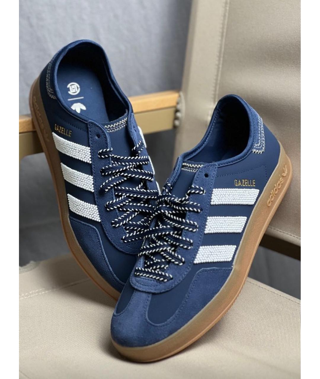 ADIDAS Темно-синие замшевые кроссовки, фото 7