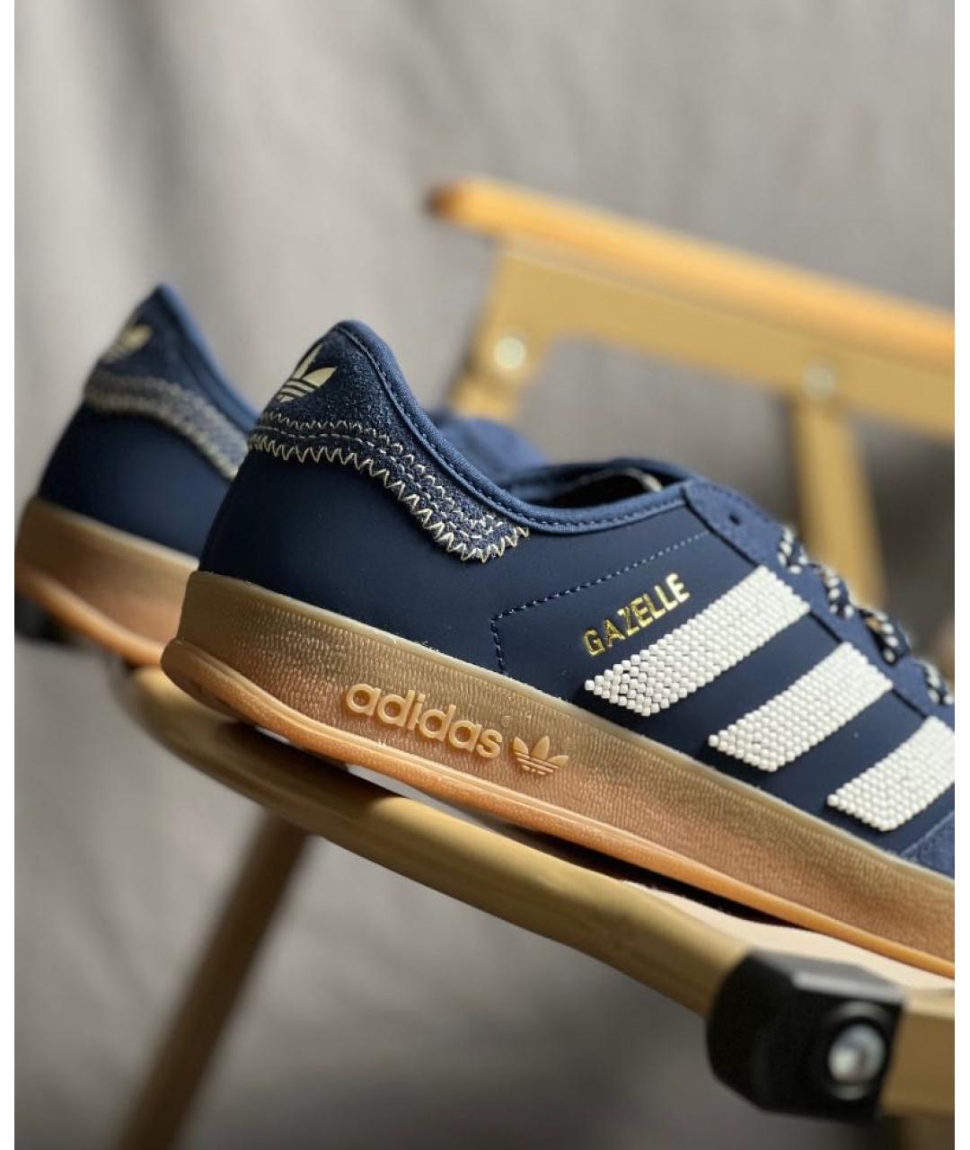 ADIDAS Темно-синие замшевые кроссовки, фото 8