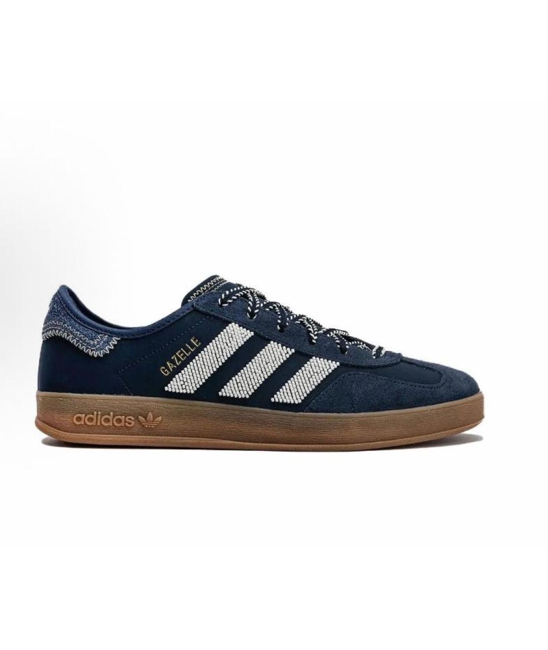 ADIDAS Темно-синие замшевые кроссовки, фото 9