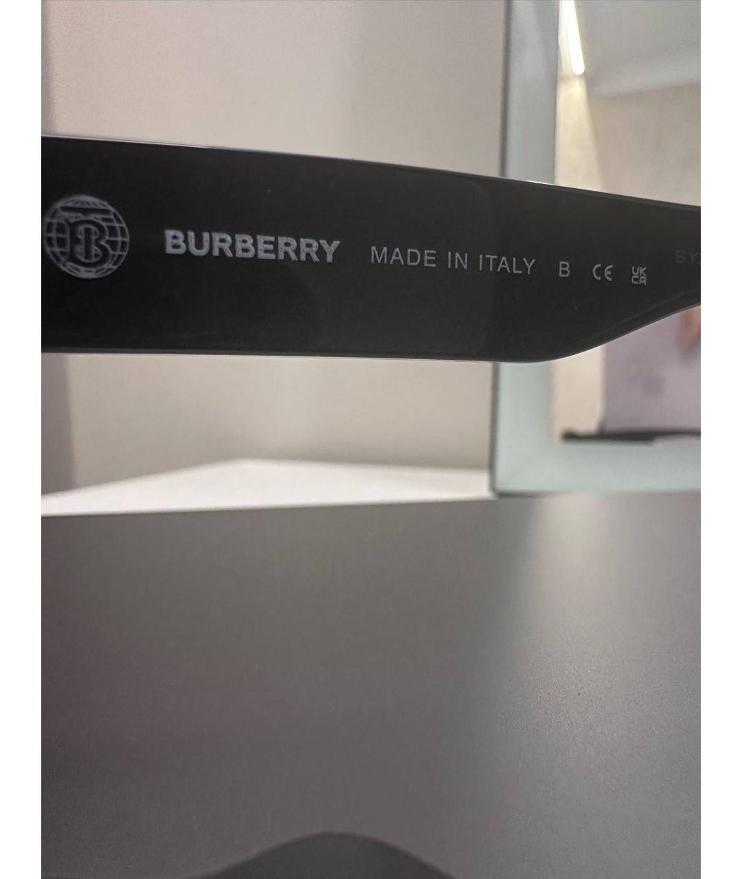 BURBERRY Черные пластиковые солнцезащитные очки, фото 5