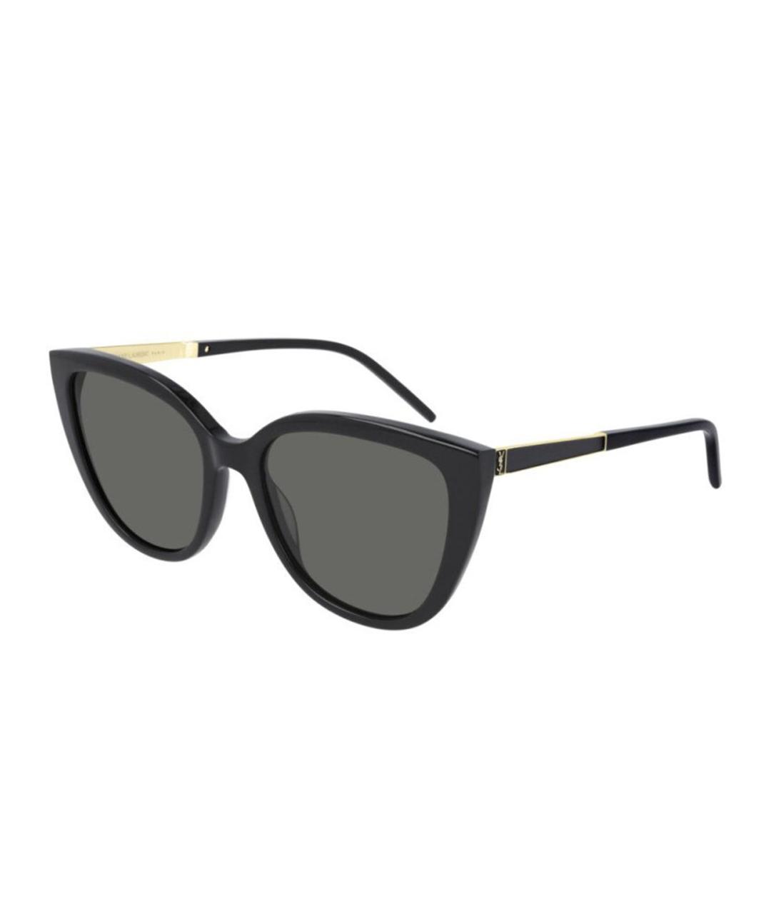 SAINT LAURENT Черные пластиковые солнцезащитные очки, фото 1