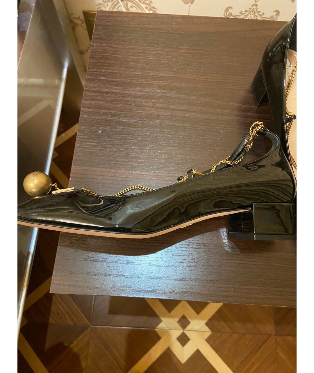 CHRISTIAN DIOR PRE-OWNED Черные туфли из лакированной кожи, фото 5