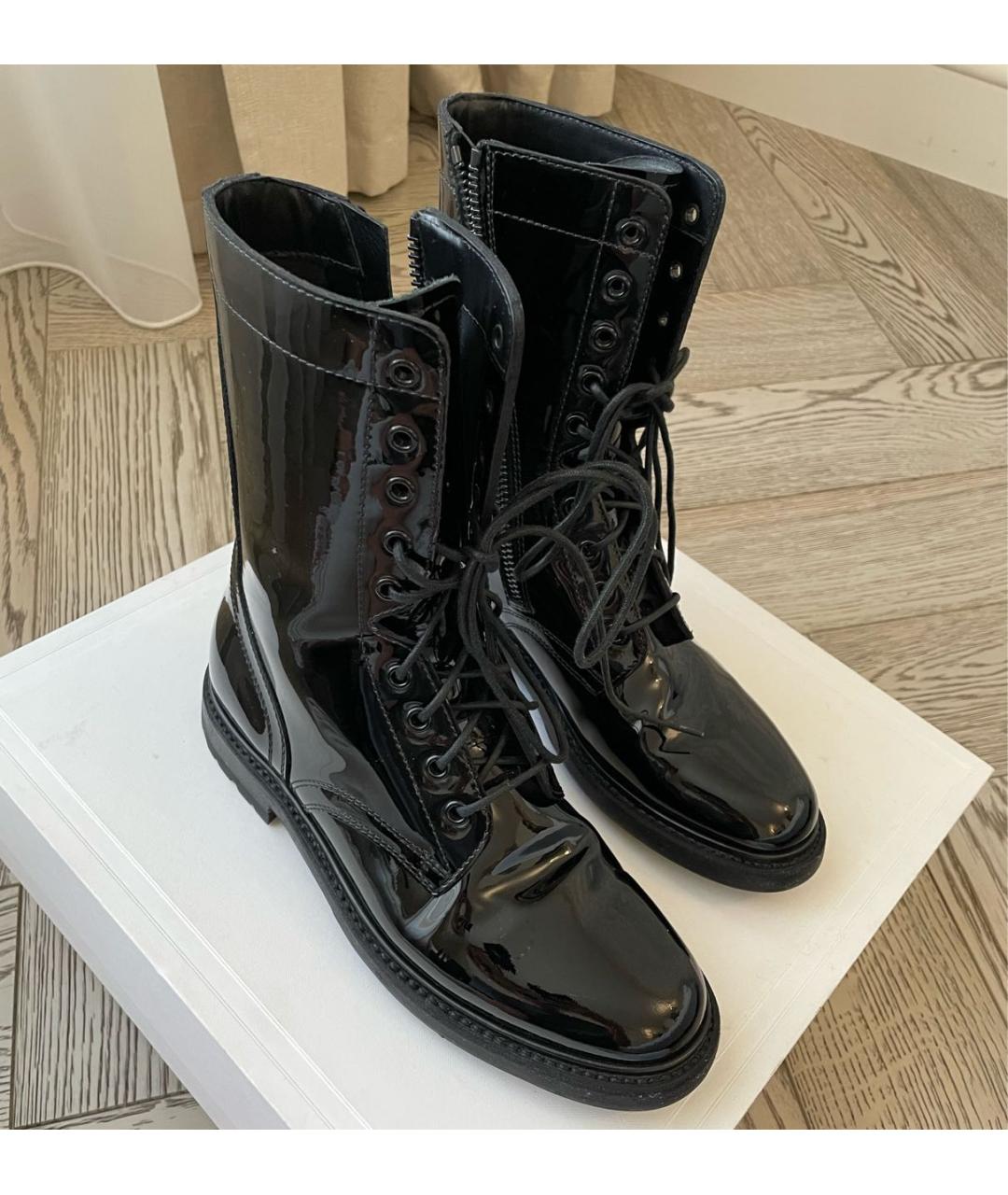 CELINE Черные ботинки из лакированной кожи, фото 2