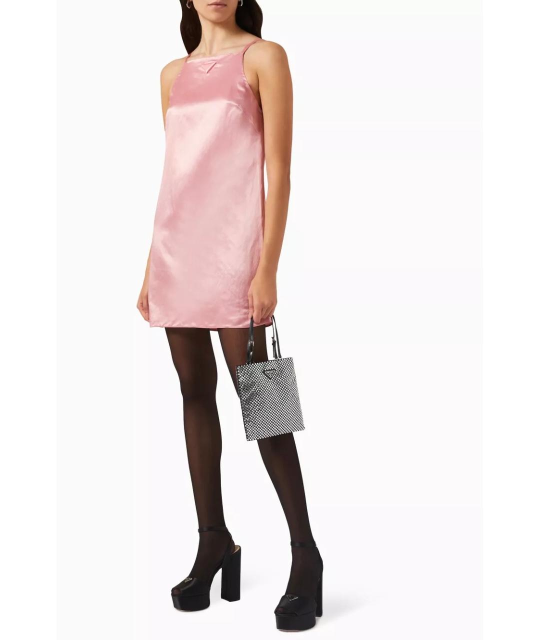 PRADA Розовое коктейльное платье, фото 4