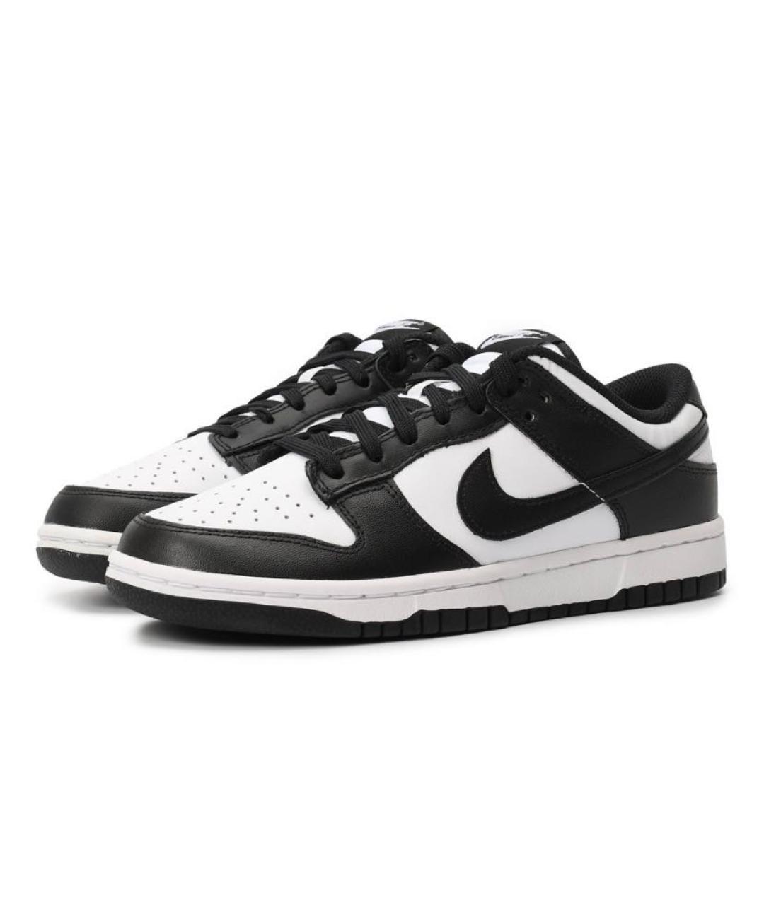 NIKE Черные кожаные низкие кроссовки / кеды, фото 3