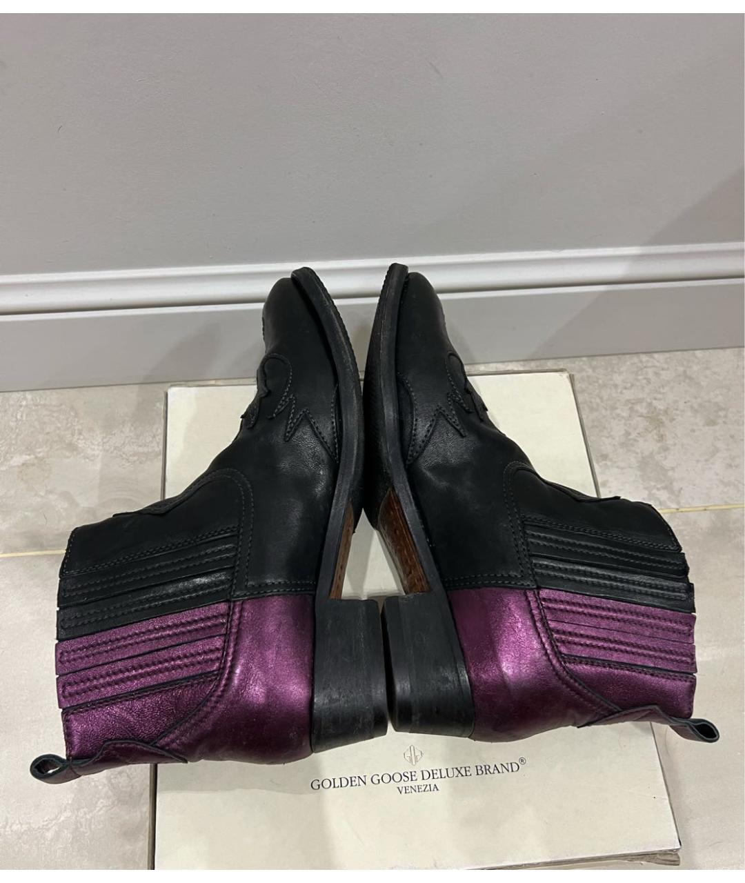 GOLDEN GOOSE DELUXE BRAND Мульти кожаные полусапоги, фото 6
