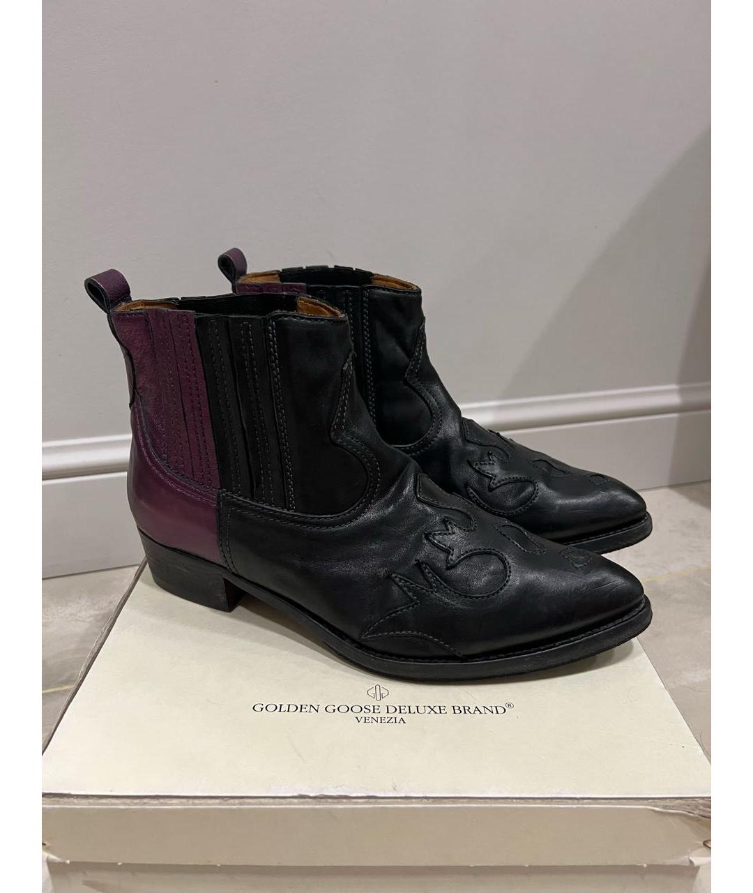 GOLDEN GOOSE DELUXE BRAND Мульти кожаные полусапоги, фото 2