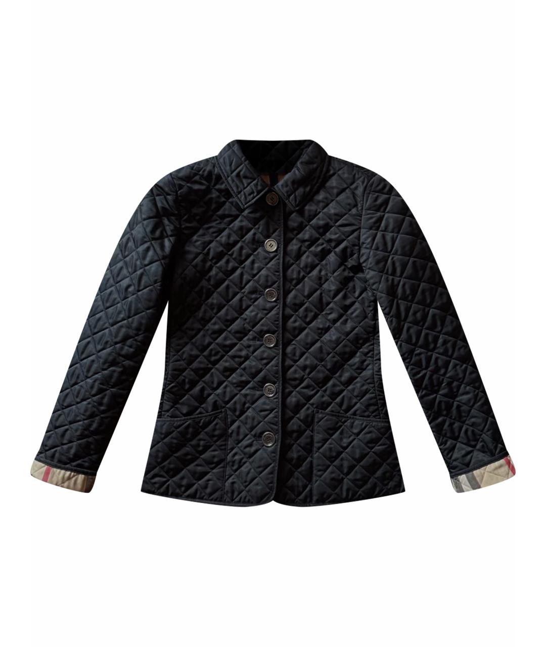 BURBERRY Черная хлопковая куртка, фото 1