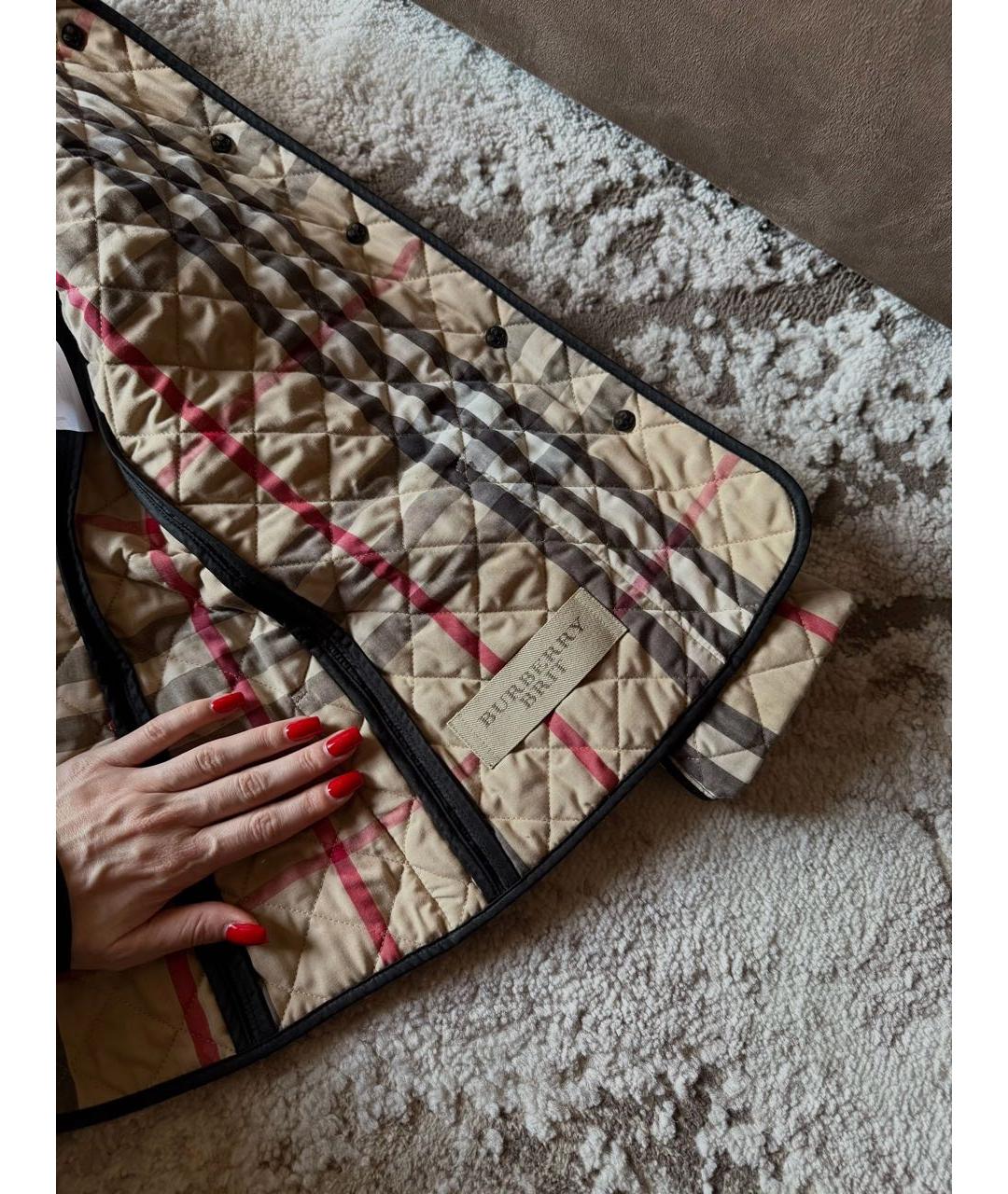 BURBERRY Черная хлопковая куртка, фото 4