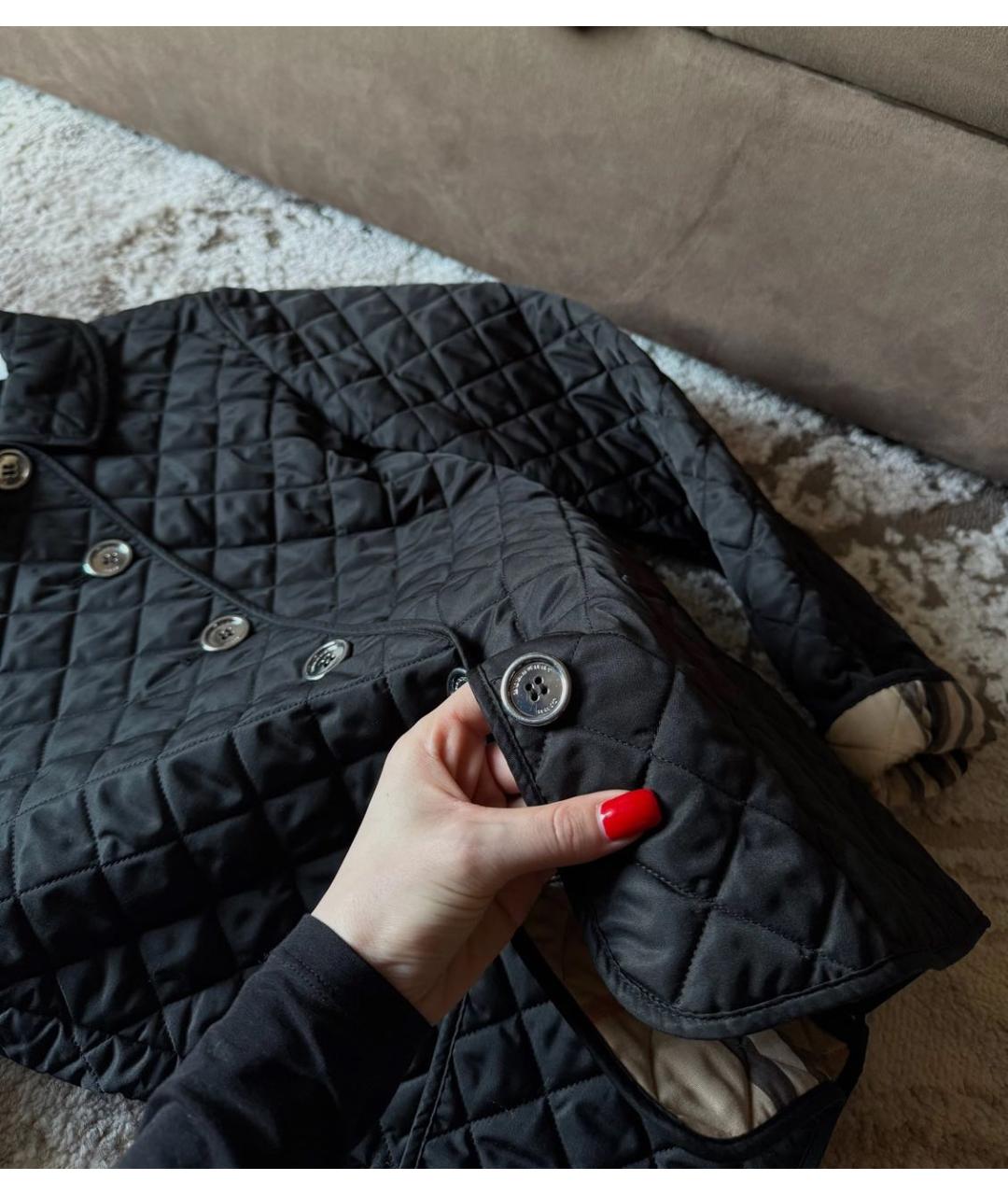 BURBERRY Черная хлопковая куртка, фото 7