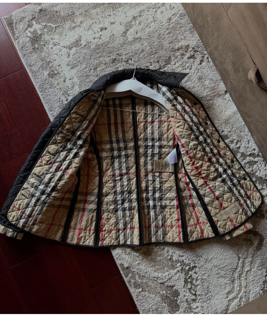 BURBERRY Черная хлопковая куртка, фото 2