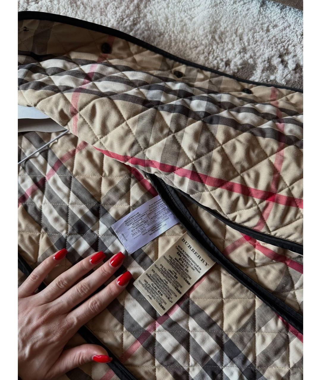 BURBERRY Черная хлопковая куртка, фото 6