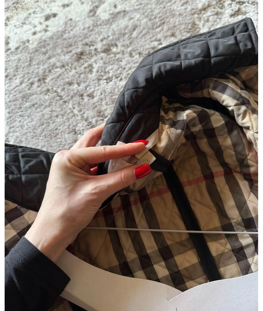 BURBERRY Черная хлопковая куртка, фото 5