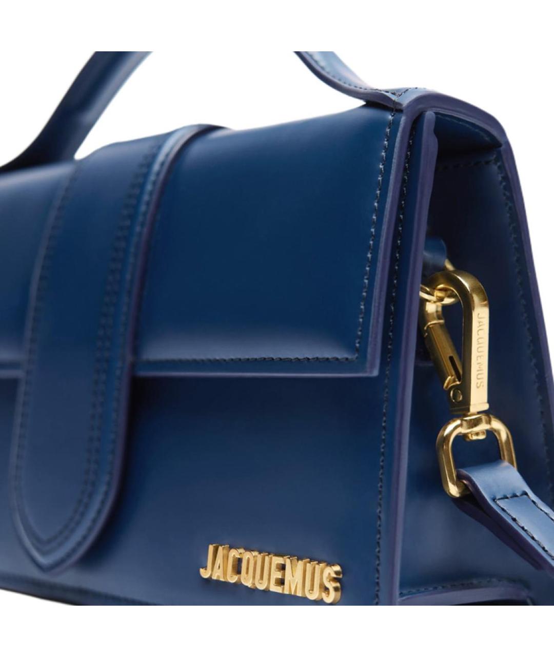 JACQUEMUS Синяя кожаная сумка через плечо, фото 4