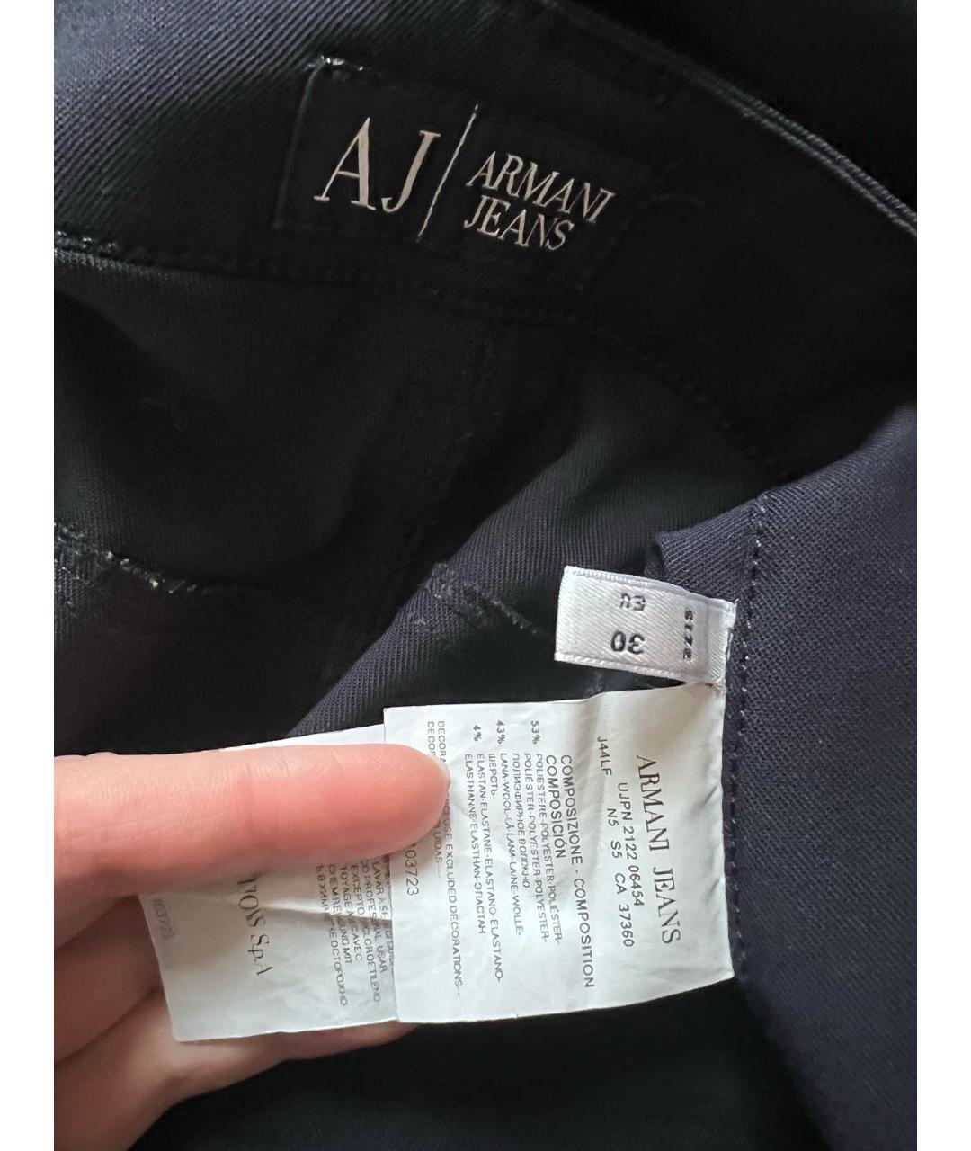 ARMANI JEANS Темно-синие прямые джинсы, фото 3