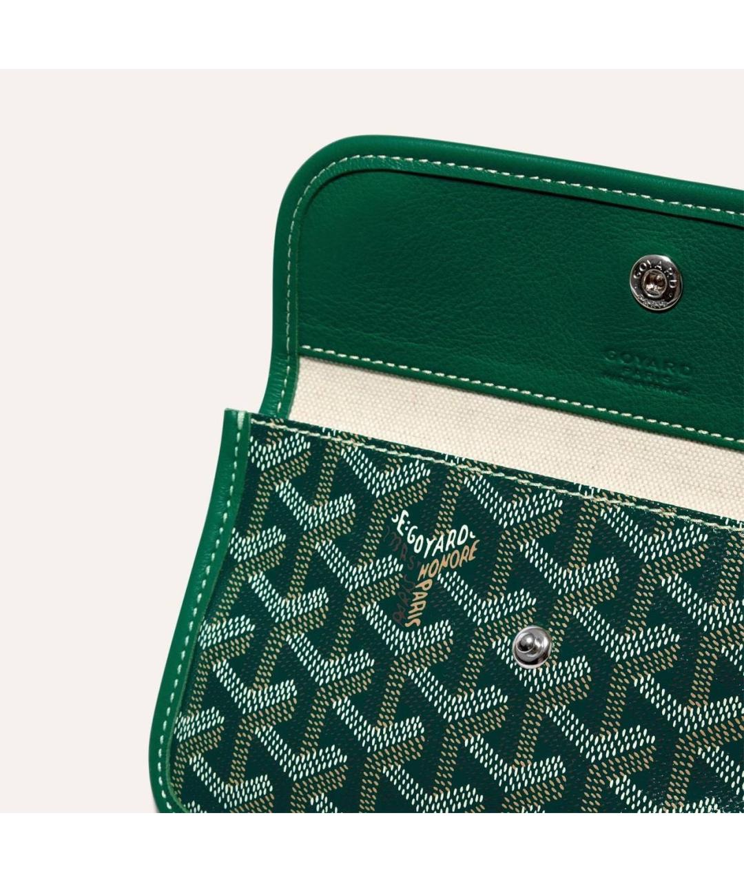 GOYARD Зеленая кожаная сумка тоут, фото 6