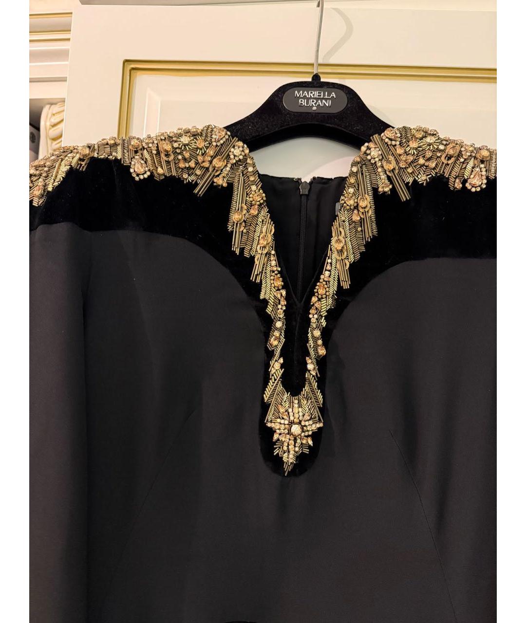 ALEXANDER MCQUEEN Черное бархатное вечернее платье, фото 4