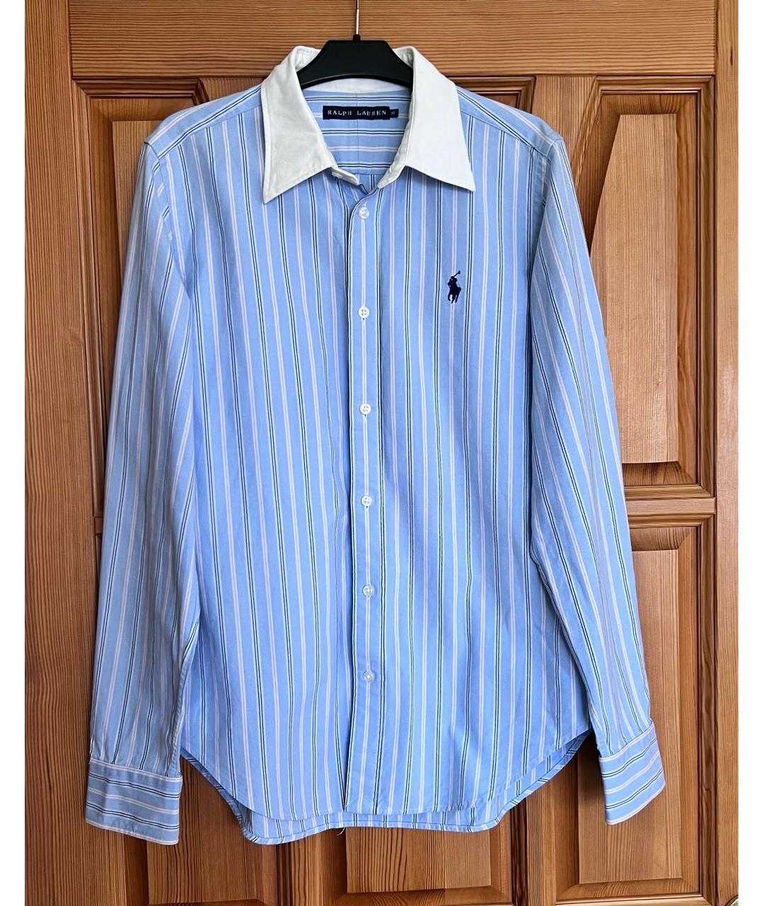 RALPH LAUREN Голубая хлопковая рубашка, фото 4