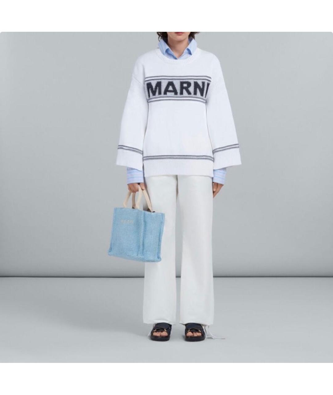MARNI Голубая сумка тоут, фото 5