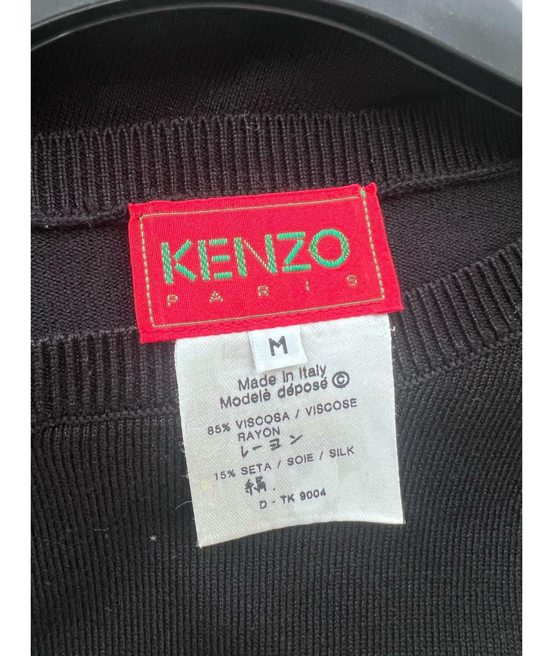 KENZO Черный вискозный джемпер / свитер, фото 3
