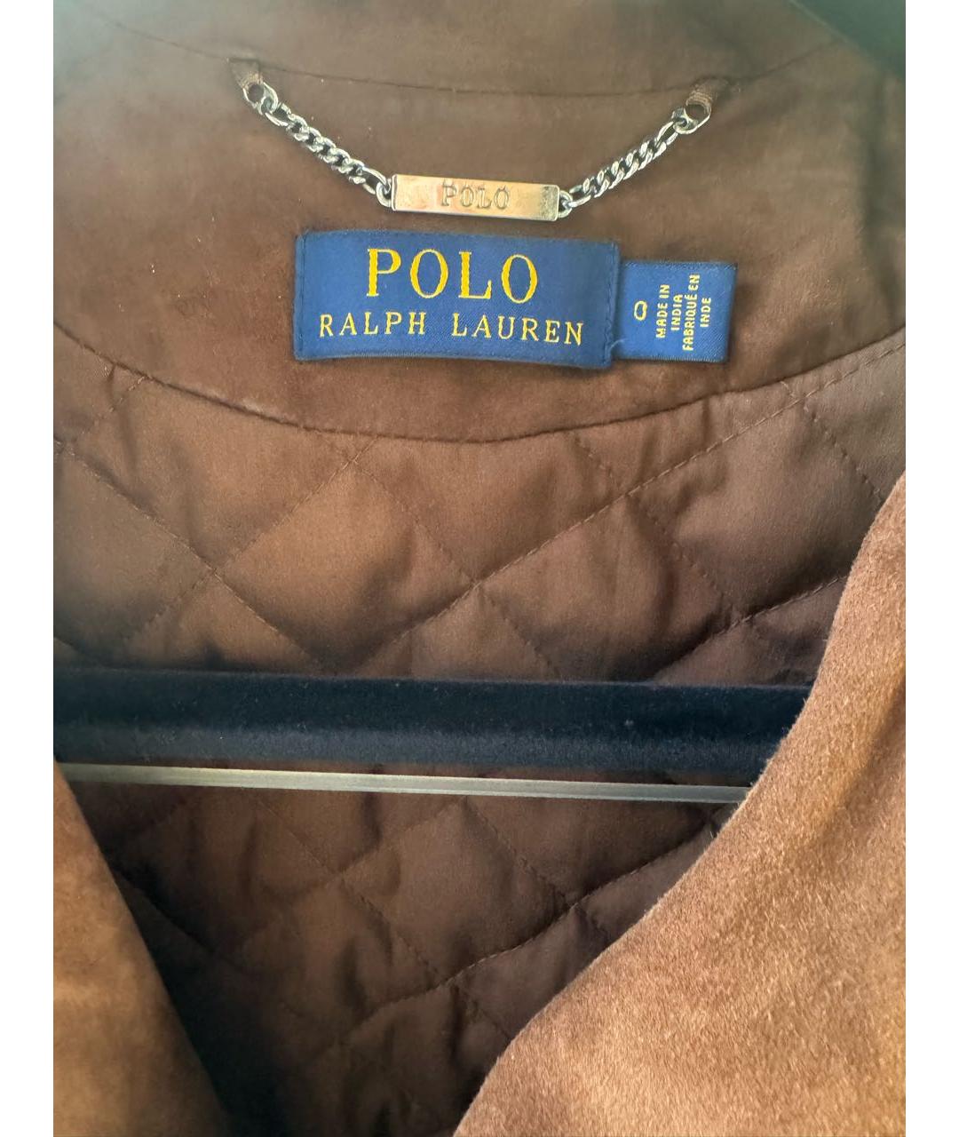 POLO RALPH LAUREN Коричневая замшевая куртка, фото 4