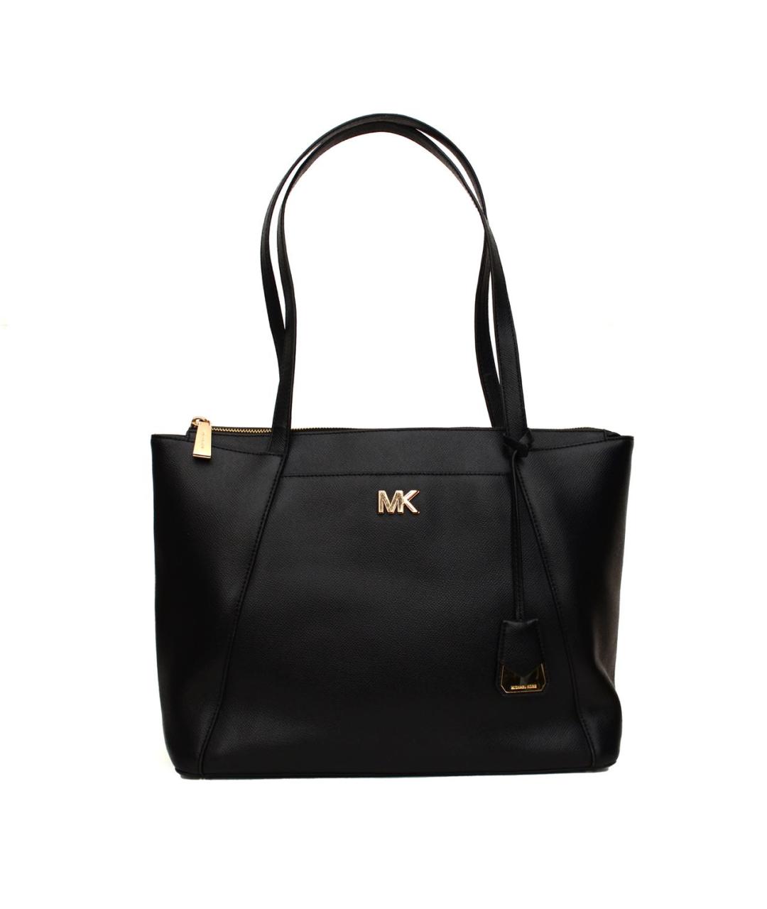 MICHAEL KORS Черная кожаная сумка тоут, фото 1