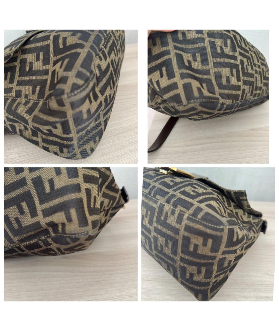 FENDI Коричневая тканевая сумка через плечо, фото 4