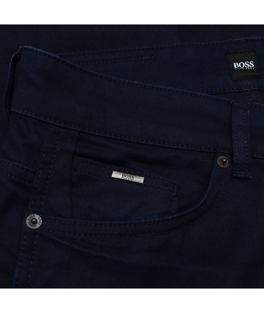 HUGO BOSS Темно-синие хлопко-эластановые джинсы скинни, фото 4