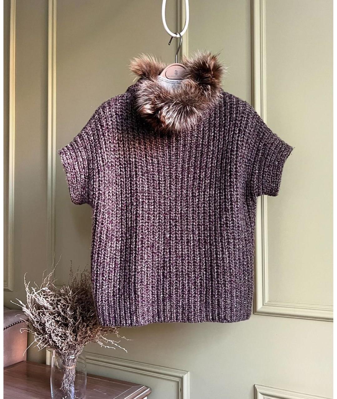 BRUNELLO CUCINELLI Коричневая шерстяная жилетка, фото 6