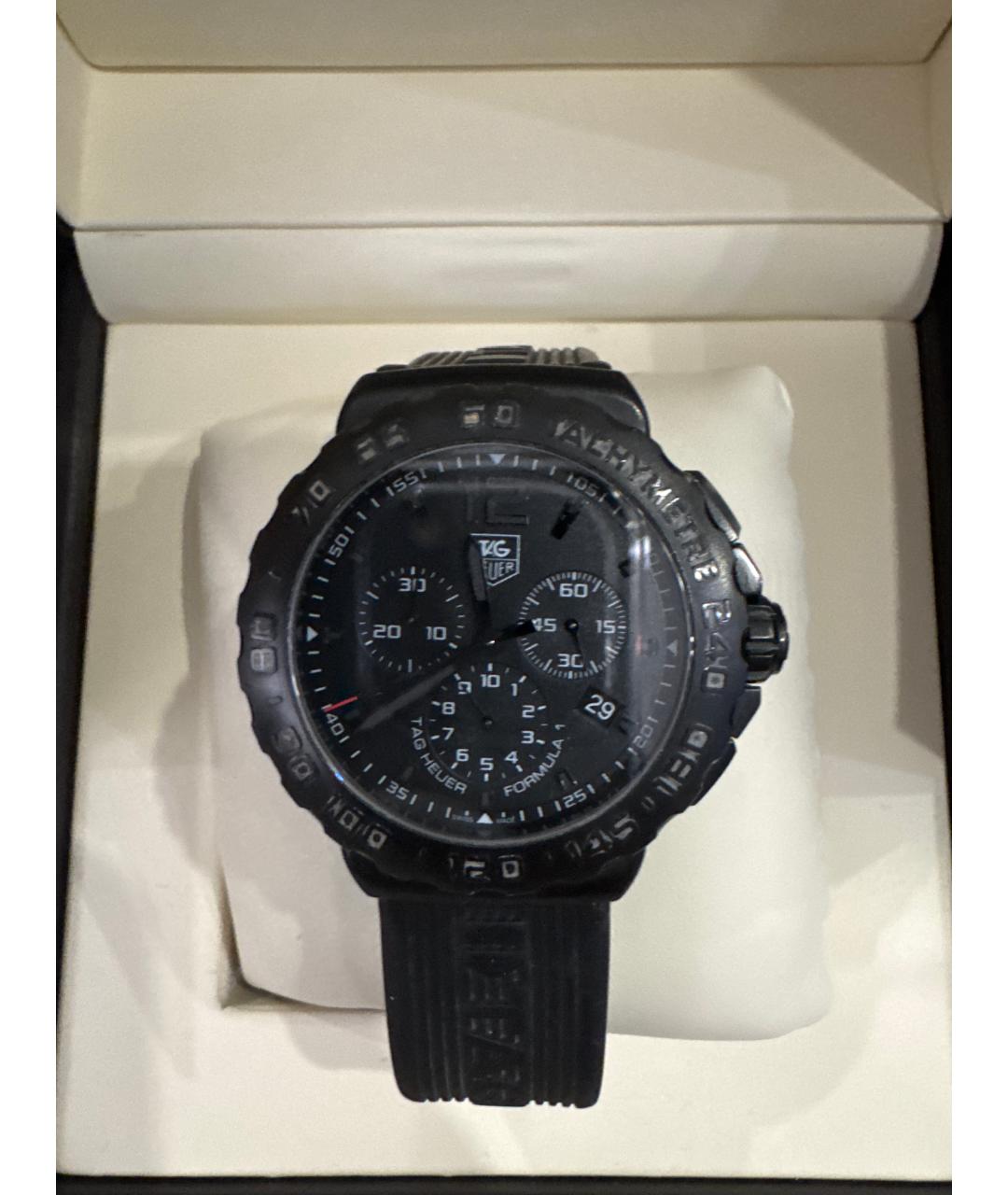 TAG HEUER Черные стальные часы, фото 2